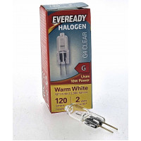 Eveready G4 Clear 10w Halogen Bulb 12v Warm White Dimmable