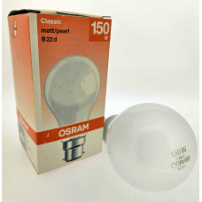Osram 240v 150w GLS Pearl Light Bulb BC Bayonet